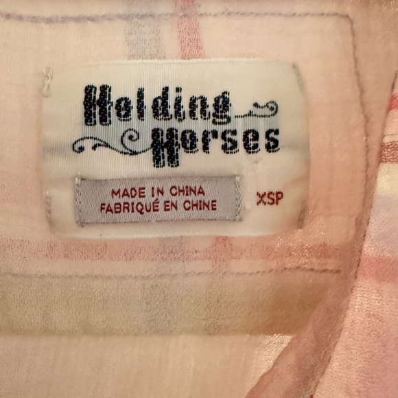 Light Pink Plaid Button-Up Shirt - Picture 3 of 4